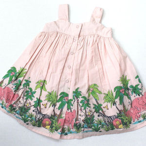 Emma's Garden Animal Jungle Print Cotton Dress Size 12M